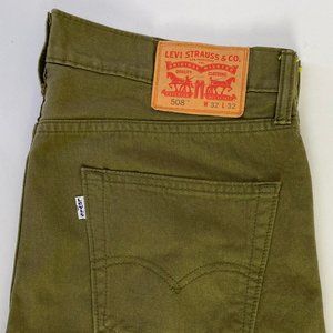 Levi Strauss & Co Denim Jean Olive Green Mens Size